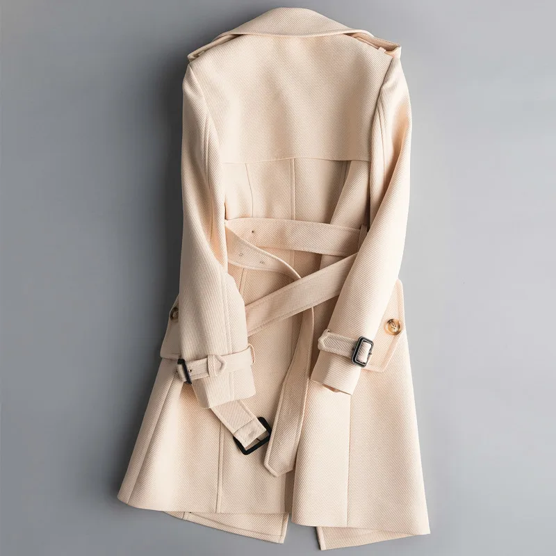 Women's Windbreaker Long Trench Coat for Women Fashion Korean Spring Autumn Double-breasted Trench Coats EF-728 KJ2374