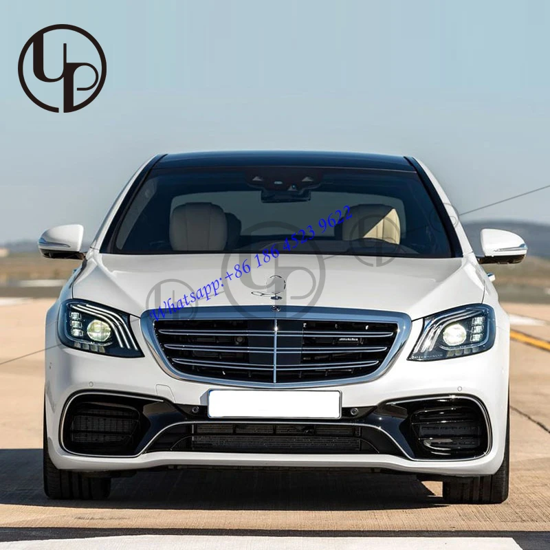 

W222 старый новый комплект кузова для s класса s400 s500 s320 обновление до Y S63 a стильный бампер с передней и задней фарами решетка