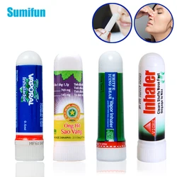 4 Types of Thailand Nasal Inhaler 100% Original Nasal Essential Oils Refresh Nose Cold Cool Herbal Ointment Rhinitis Mint Cream