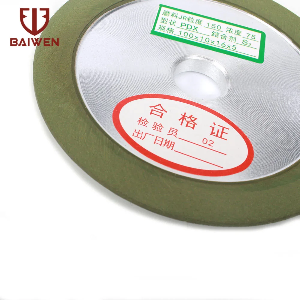 100/125/150mm Diamond Grinding Wheel Cutting Disc Resin Bond Grinder Sharpener Carbide Metal For Tungsten Steel Milling Cutter