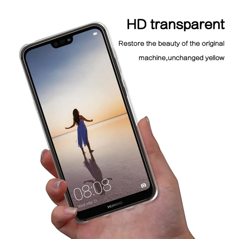 Clear Mobile Back Cover for Huawei P20 Lite 2018/2019 Phone Case Soft TPU Thin Transparent Silicone Funda P20Lite 360 Protective