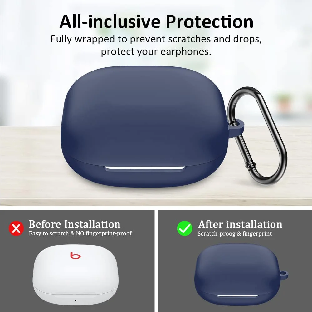 POYATU – coque en Silicone pour Beats Fit Pro, étui de protection pour la peau, accessoires lavables, anti-poussière