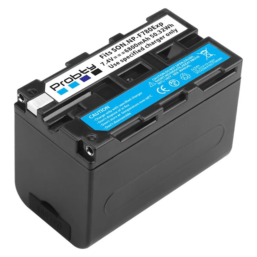 6800mAh for Sony NP-F770 NP-F780 F750 F730 Battery with LED Power Indicator F970 F550 F570 F750 F770 MC1500C