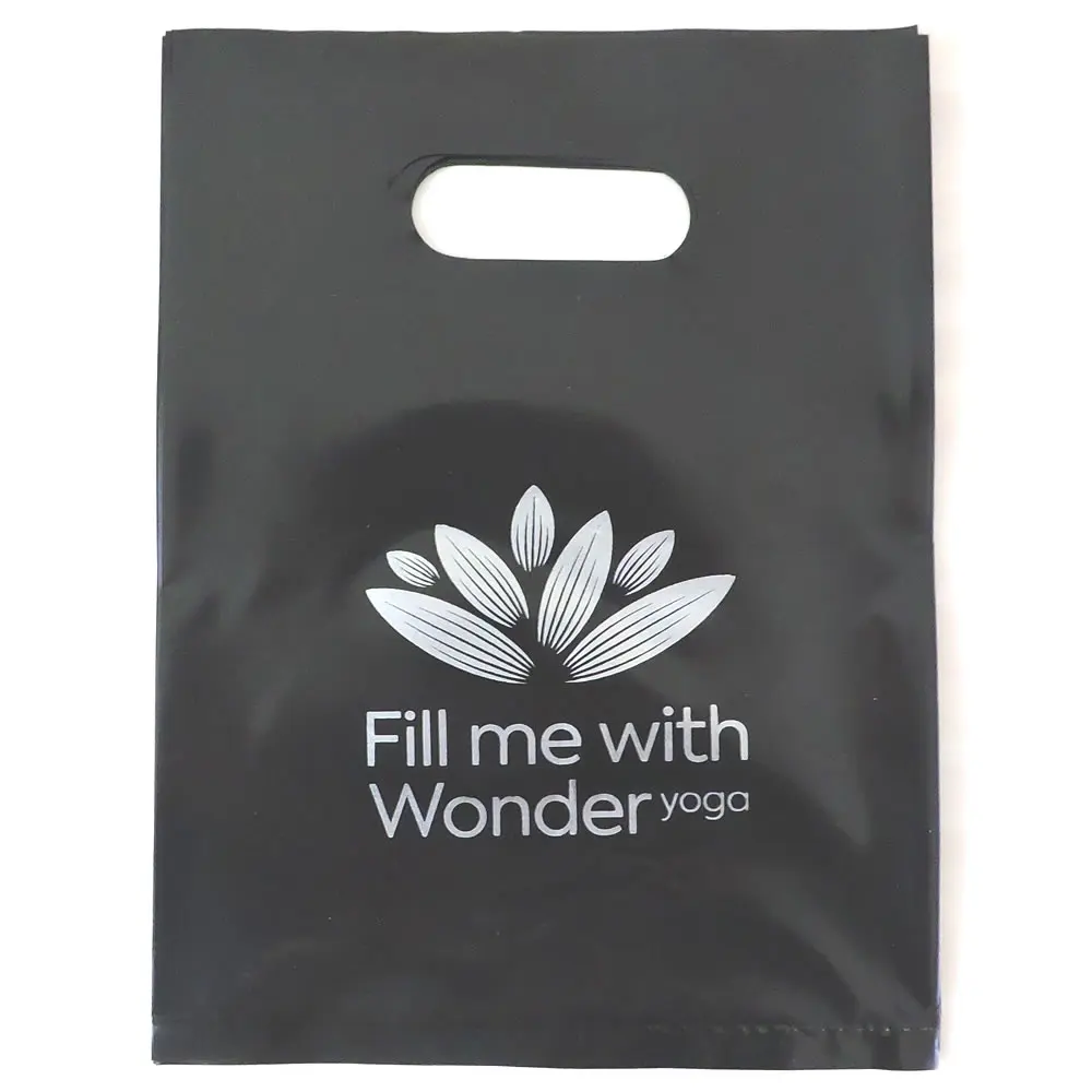 Custom  Printed LOGO And Information On Shopping Handle Gift  Plastic  Bag