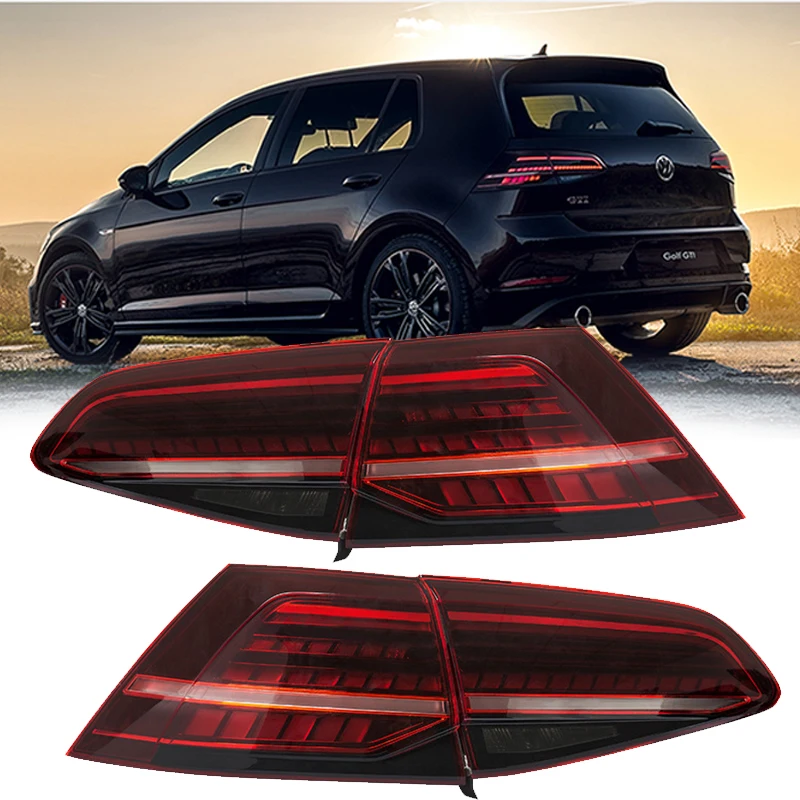 

auto led lights rear lamps turn signal high additional brake reverse fog light fit for vw golf 7 Mk7.5 Golf tail light