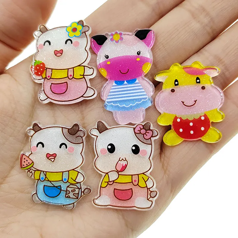 New arrival DIY acrylic cartoon crow planar resin cabochons animals for kids hair clips cover  accessories