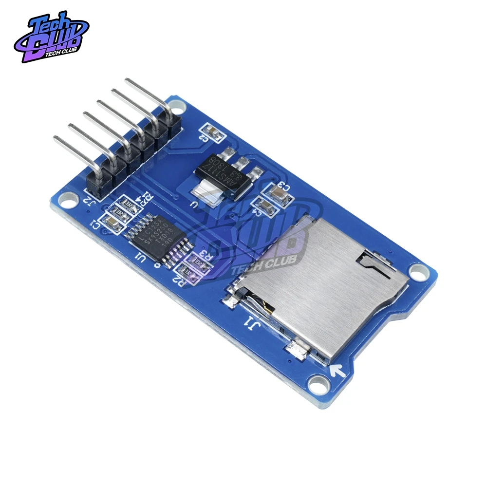 Módulo lector de tarjetas Micro SD Mini TF, interfaz SPI con Chip convertidor de nivel para Arduino