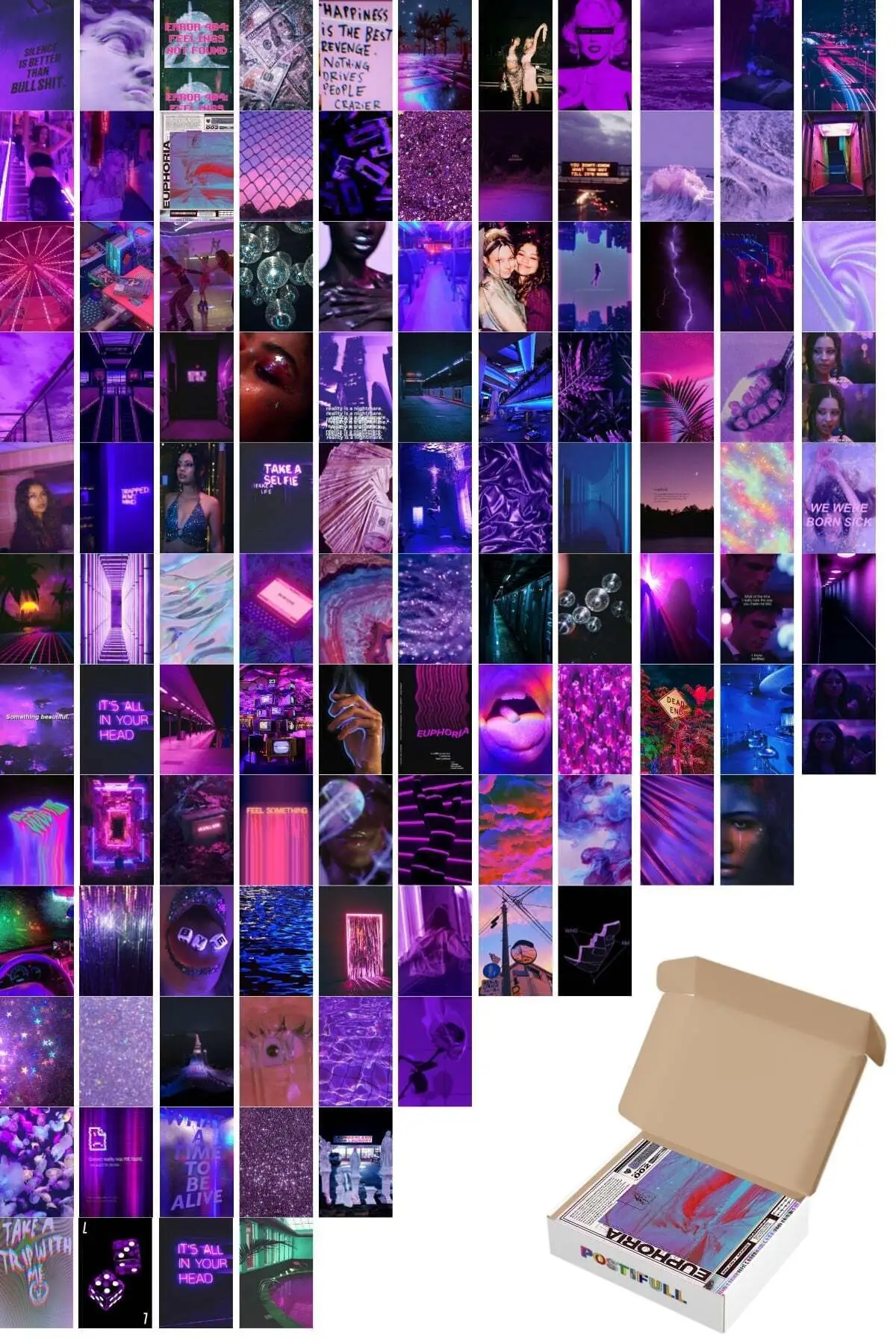 Euphoria Wall Poster Set-Collage Set - 110 Pcs-Thick Paper Poster Set-10cm * 14cm-Boxed Set