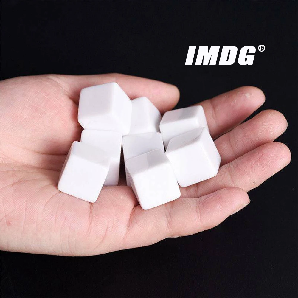 

10pcs/Pack New Acrylic #20 Square Corner White Blank Dice Teaching Props Game Accessories Mathematical Tools