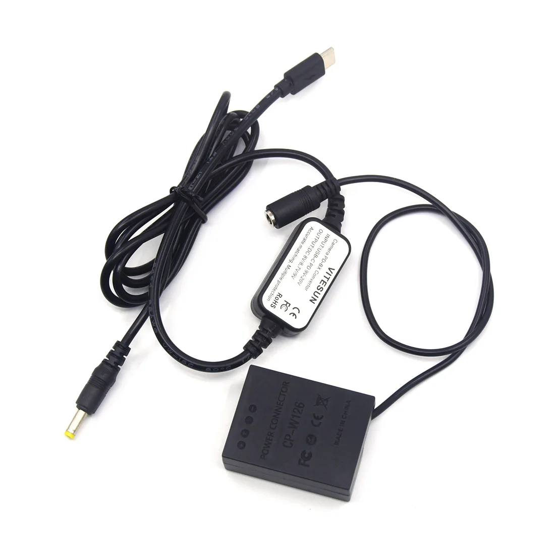 USBタイプCダミーバッテリーコンバーター-電源ケーブル、DCカプラー、富士X-PRO1、X-E1、X-E3、hs33、hs30、hs50、xa7、ダミーバッテリー、USB-PDに適合