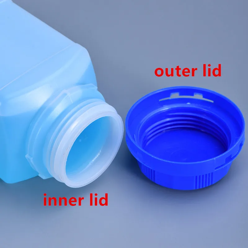 Empty Wide Mouth bottle with inner and outer lid Leakproof Storage container Food Grade HDPE bottle 250ML 500ML 1000ML