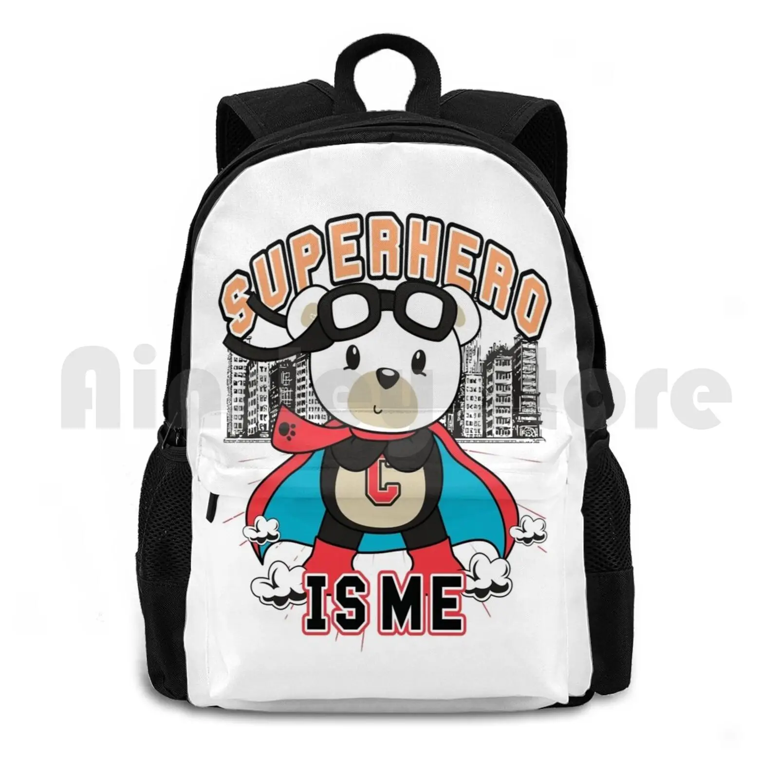 

Superhero Is Me Outdoor Hiking Backpack Waterproof Camping Travel Superhero Hero Bear Superhero Superhero Bear Bear Teddybear