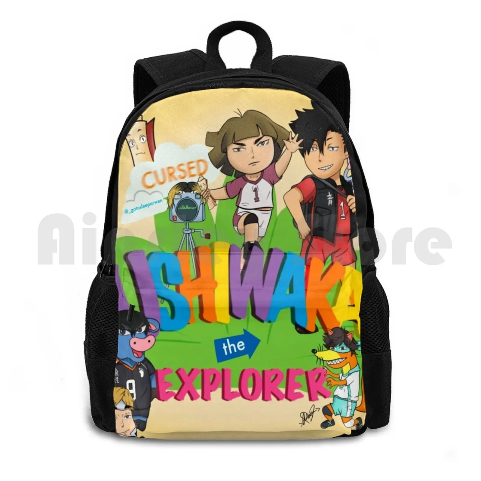 X Dora-A Cursed Saga Outdoor Hiking Backpack Waterproof Camping Travel Anime Week Cursed