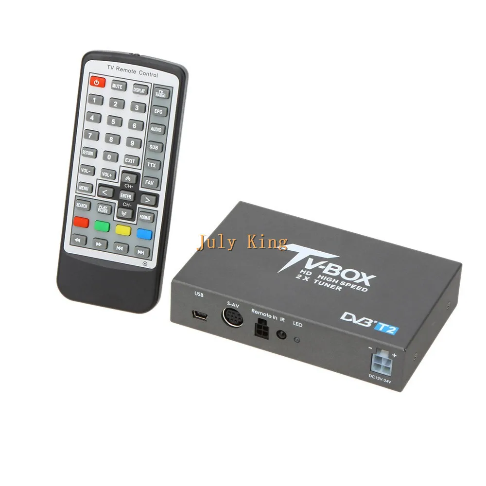 Dual Antenna DVB-T2 Car Digital HD TV Receiver, DVB-T2 Receiver TV Tuner Support 160KM/H MPEG-1 / -2 / -4, H.264 Decoder