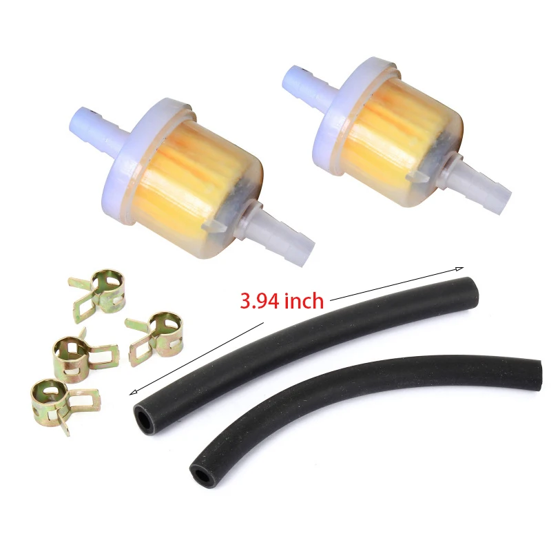 1Set Fuel Petrol Inline Hose Pipe with Clips Universal for 2 Stroke Mini Moto Dirt Bike Quad Gas Gasoline Liquid Oil Filter Pipe