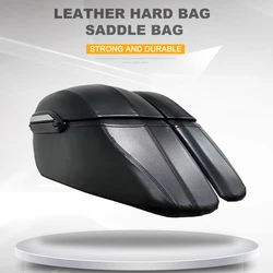 Leather Hard Bags Saddlebags & Heavy Duty Mounting Kit Fit KAWASAKI Vulcan S 650 Vulcan 900  Vulcan 1900 Vulcan 2000 Classic