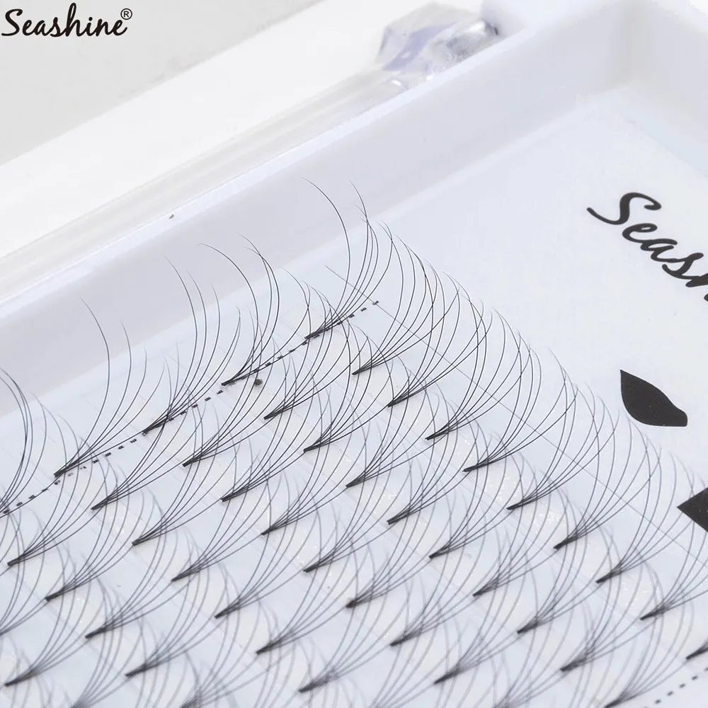 Seashine Volume 3D/4D/5D/6D Eyelashes Short Stem Pre Made Fans Silk Soft Lash extension False mink individual Lashes