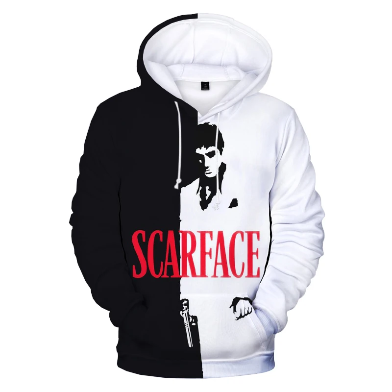 2021 Movie Scarface 3D Print Hoodie Sweatshirts Tony Montana Harajuku Streetwear Hoodies Men Women Fashion Pullover Clothes