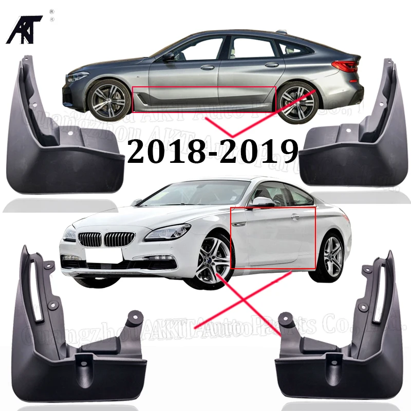 4PCS Splash Mud Guards Mud Flaps For 2018 2019 BMW 6 Series 640i GT Gran Turismo G32 Car decoration Splash Mud Guards Mud Fla