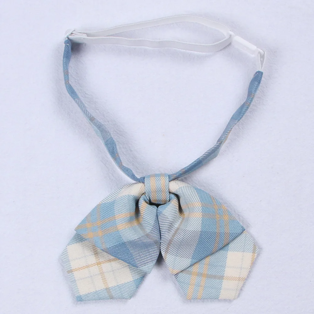 JK Uniform Bow Tie Plaid Uniform Collar Butterfly Cravat Japanese High School Girls Students Preppy Chic Free Of Tying A Knot