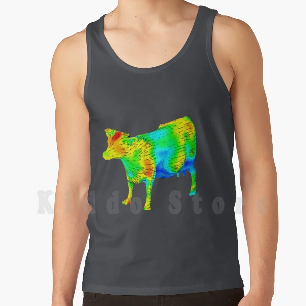 Aerodynamics Of A Large Milk Dogger Tank Tops Vest 100% Cotton Funny Meme Memes Cow Joke