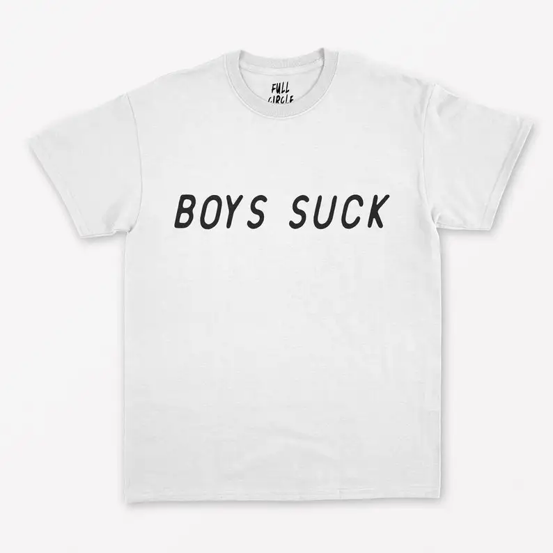 Sugarbaby Boys Suck Funny Graphic T shirt Girl Power t shirt Girl Gang Cotton tshirt 90s Woman Casual Tops Drop Ship