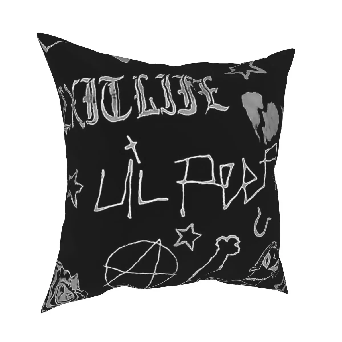 Lil Peep Tattoo Pack Compilation Pillowcase Polyester Creative Zip Decor Throw Pillow Case Room Cushion Cover