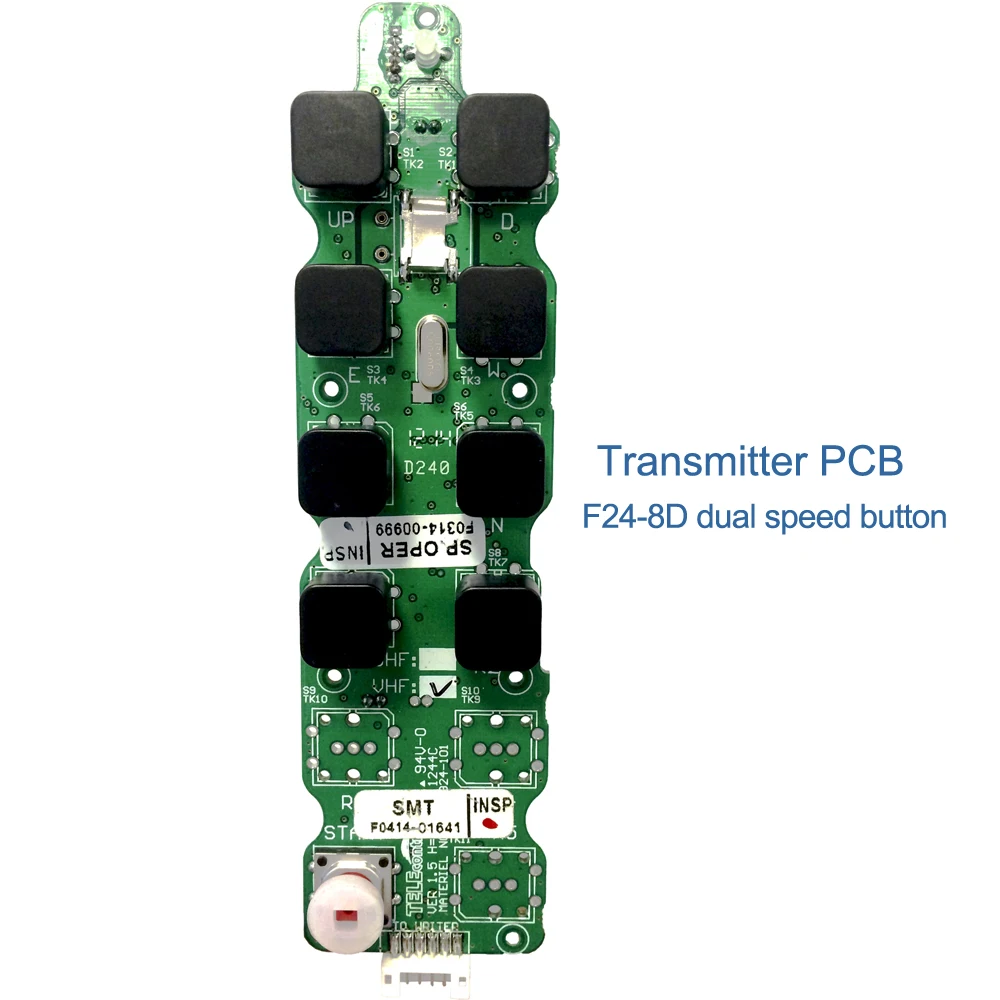 Telecontrol F24-8D F24-8S 8 single dual keys wireless remote control transmitter emitter circuit board PCB for replace repair