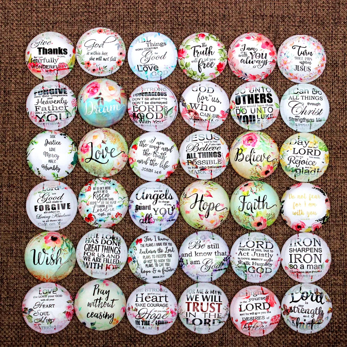 Cabujones Vidrio Amor Biblia DIY
