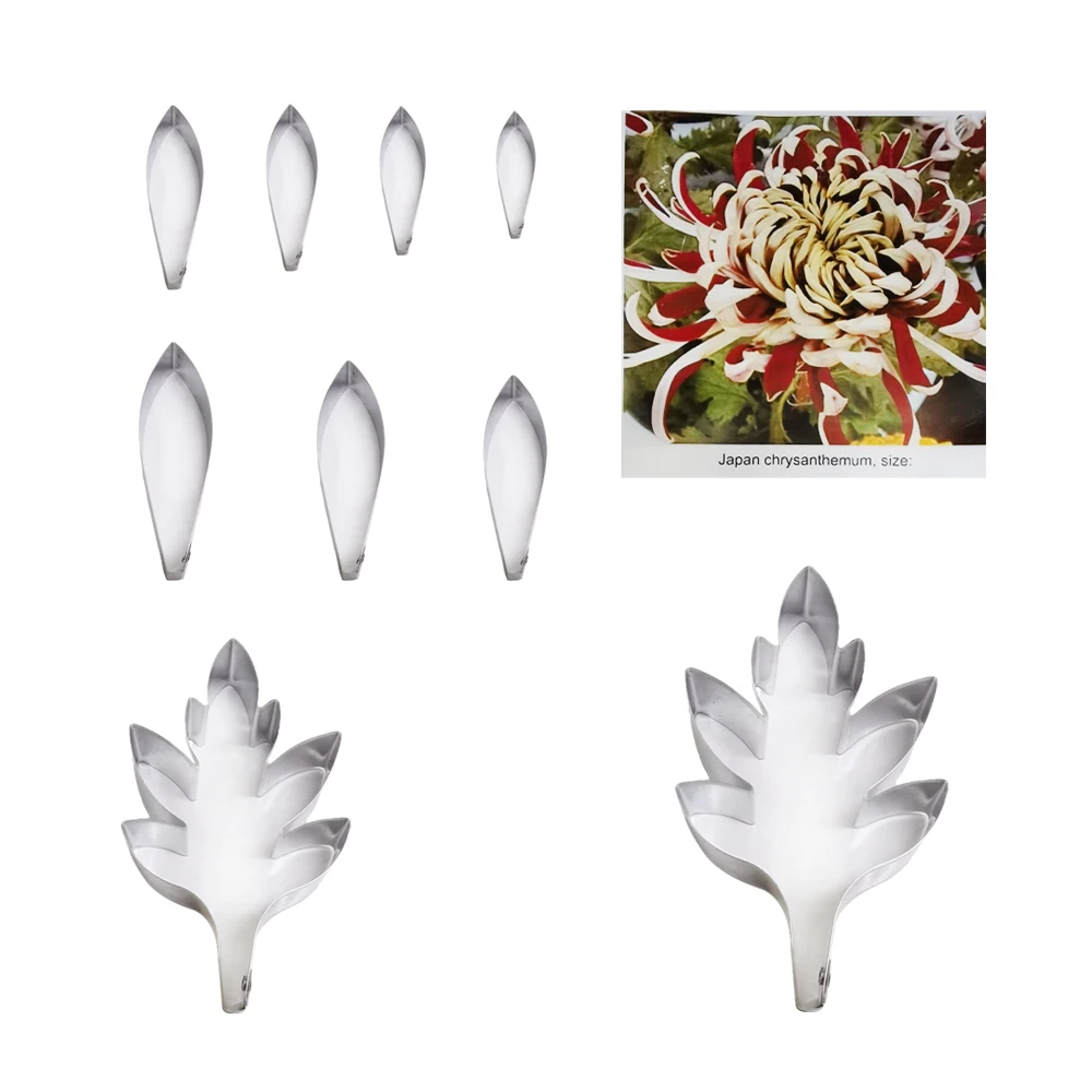 Japan chrysanthemum fondant sugar flower cutters baking cake decorations Polymer Clay Cold Porcelain gumpaste tools