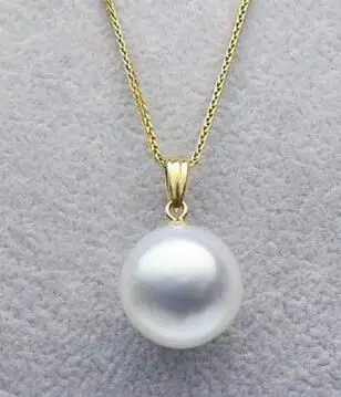 hot sell   jewelry Luminous 12-12.5mm Natural White Real South Sea Pearl Pendant