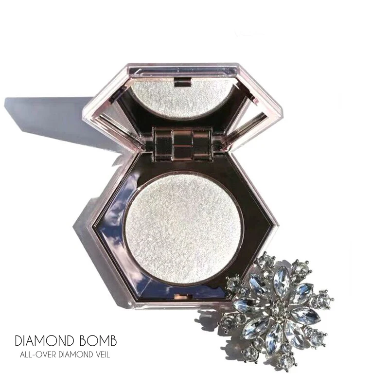 Diamond Bomb Highlighter Shimer Glitter Powder para el cuerpo, cara, maquillaje de luz alta, paleta de cosméticos