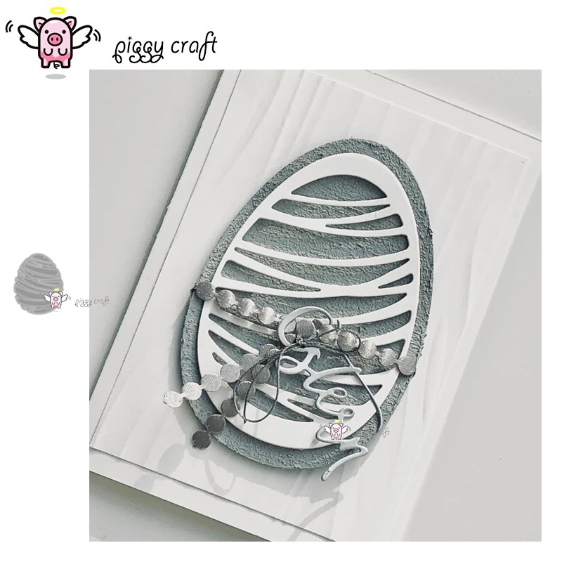 

Piggy Craft металлические штампы для резки, форма для резки, пасхальный узор, яйца, скрапбук, нож для рукоделия, форма, лезвие, трафареты, штампы