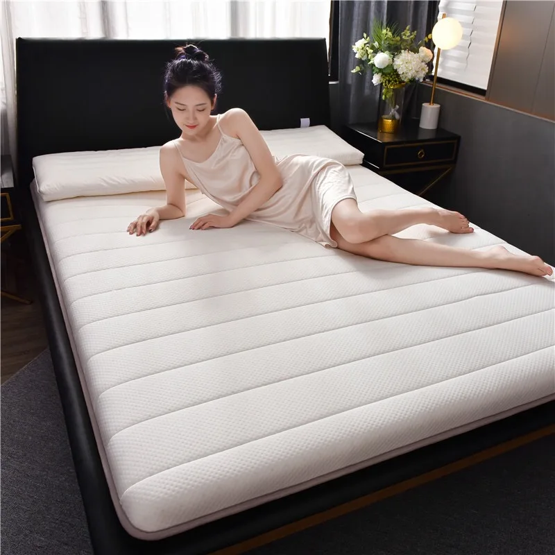 

Memory Latex Mattress Factory direct supply of soft cushions, a solid color, dirt-resistant thickened mattress with straps