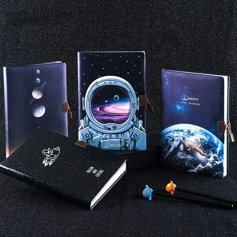 A5 Diary Notebook with Lock Journal Wonderful Notepad Agenda Planner Organizer Cute Note BooK Back to School Traveler Sketchbook