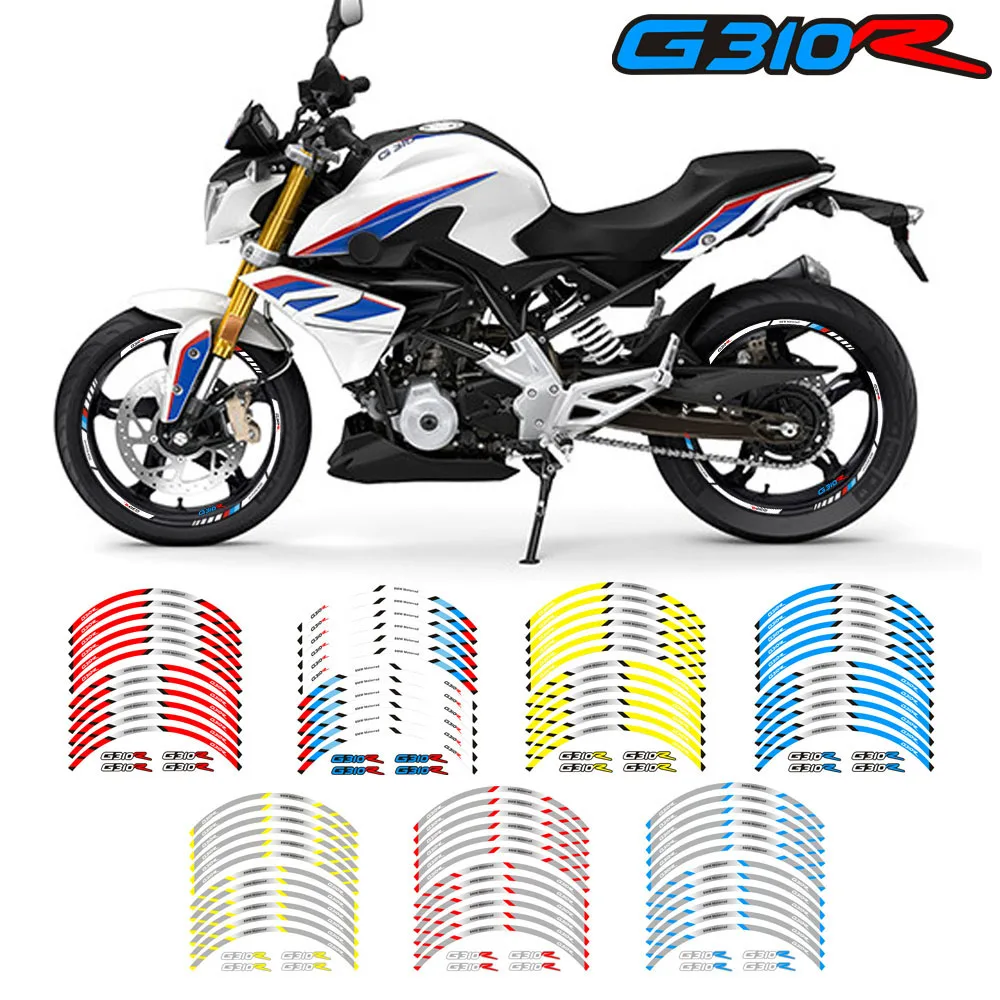 

New high quality 12 Pcs Fit Motorcycle Wheel Sticker stripe Reflective Rim For BMW G310R