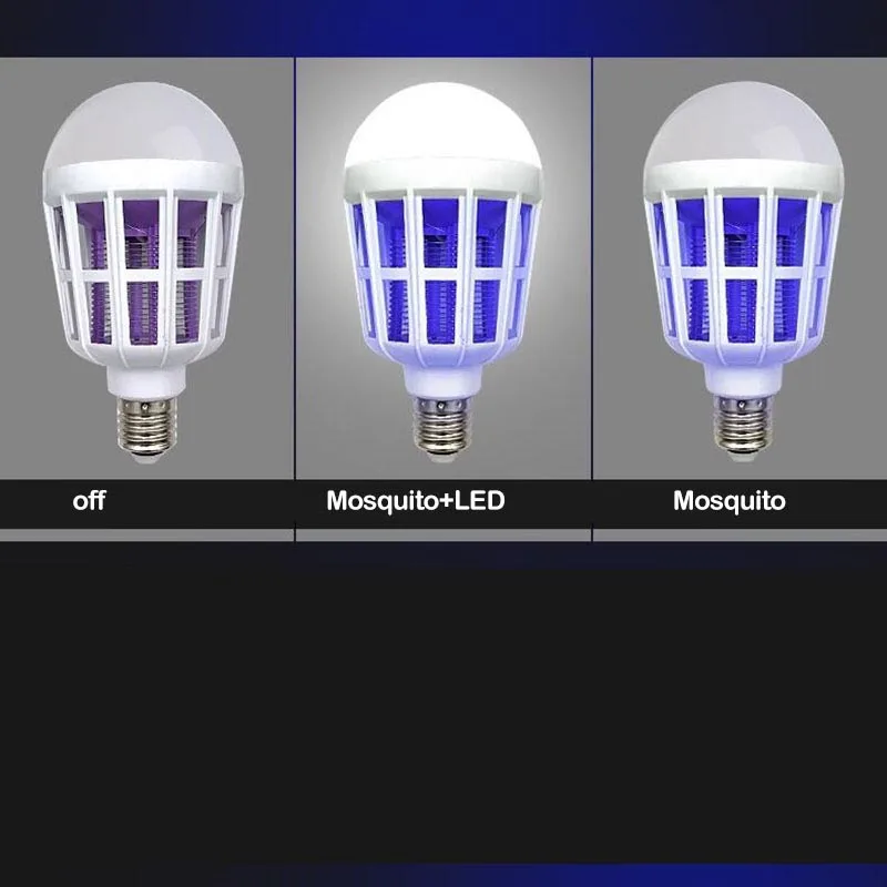 AC 220V 110v 20W E27 LED Lamp Bulbs Mosquito Killer Light 2 In 1 Mosquito Trap Insect Killer Bug Zapper Night Light For Home