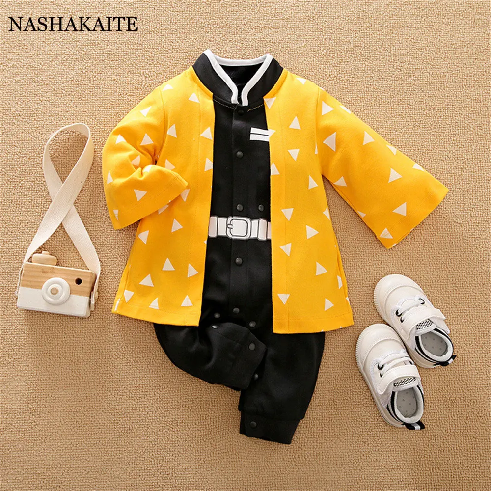 

Newborn Born Clothing Kids Wear Devils Killer Anime Baby Boy Clothes Halloween Cosplay Costume Jumpsuit Infant Rompers Cotton