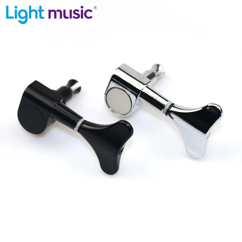 Guitar Sealed Tuners Tuning Pegs Machine Heads 2R2L For 4 String Bass Black Guitar Part Accessories