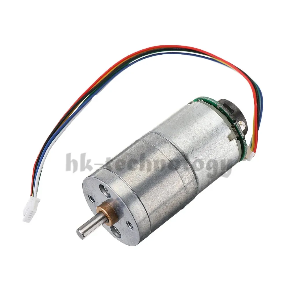 12V GM25-310 30/70/100/500rpm DC Encoder Gear Motor Metal Speed Reduction Motor with Cable