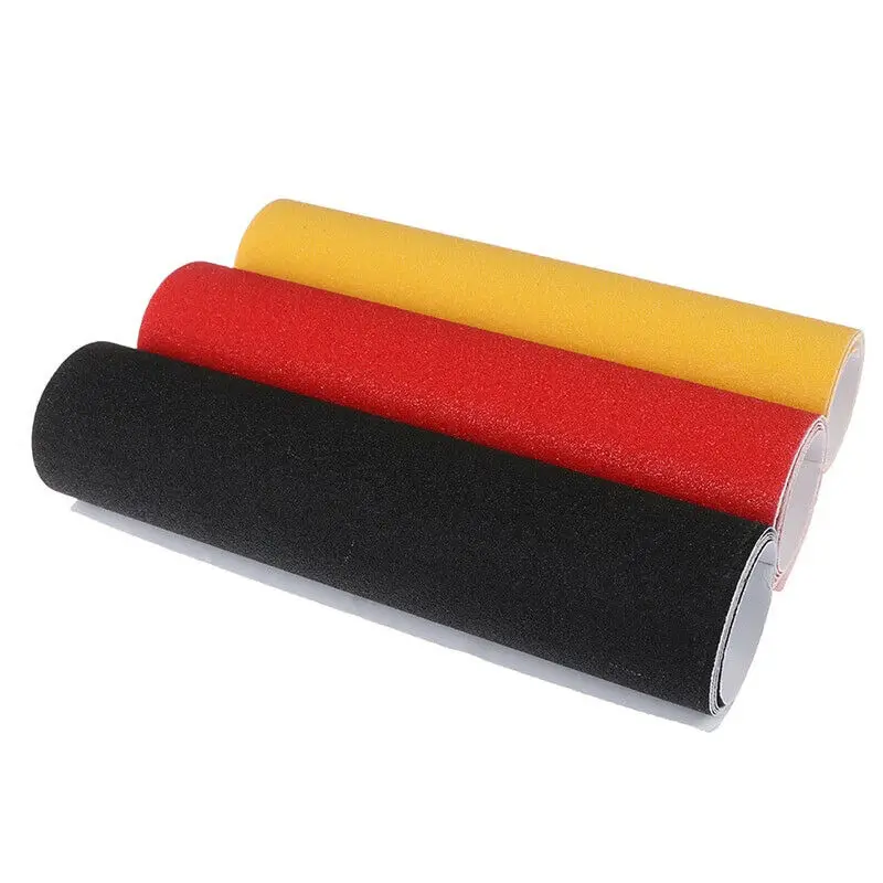 

Pro Skateboard Deck Sandpaper Grip Tape Skating Board Longboarding 33*9" Pure Color Red/Black/Yellow