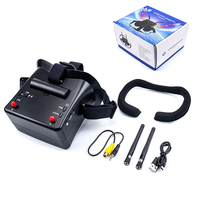 

NEW RHD430 FPV Video Glasses 4.3inch 5.8G 40CH 800x480 Diversity DVD Built-in Battery For RC Remote Control Drones Accessories