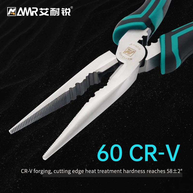 Multi-function Pliers Cr-V Steel 6/8 Inches Needle Nose Long Nose Eccentric Wire Cutters Fishing Pliers for Electrician