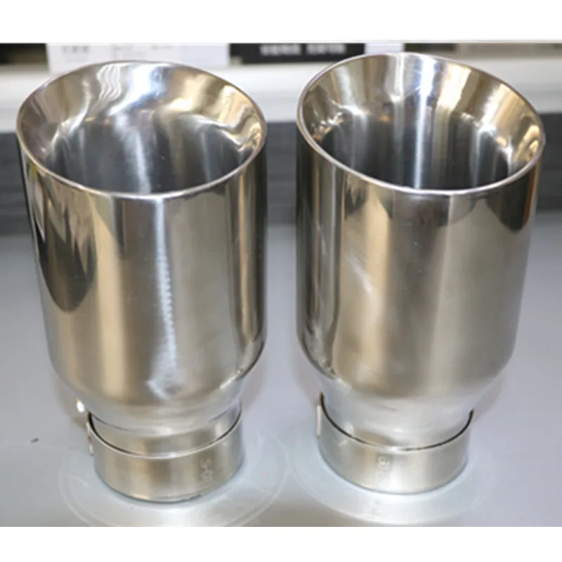 High-quality:Inlet 63mm to Outlet 89mm stainless steel universal Exhaust Tip, Escape car exhaust tip 1 piece