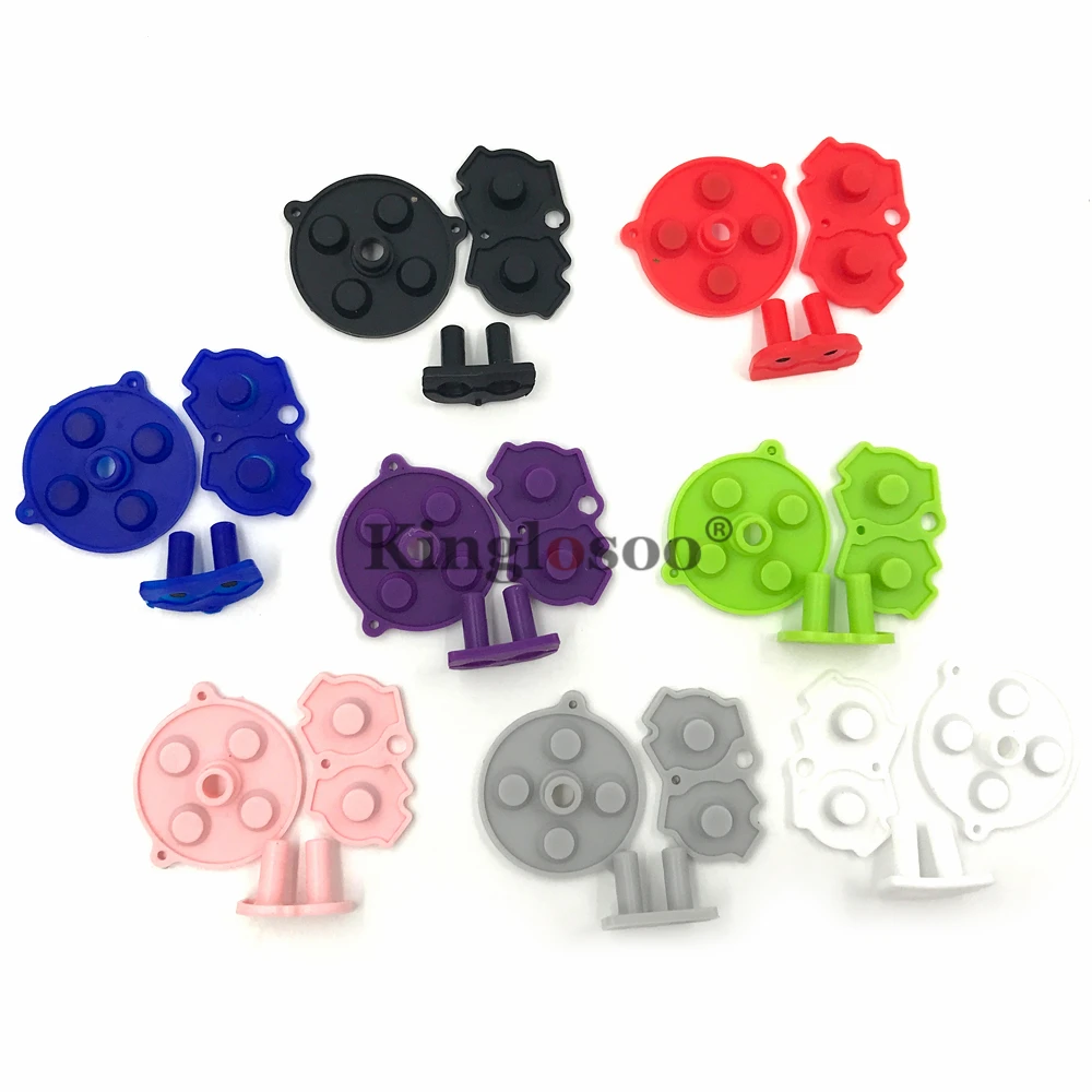 Juego de botones de silicona, almohadilla de goma conductora AB select, almohadilla de Inicio D para consola GameBoy Advance GBA, 50 Uds.