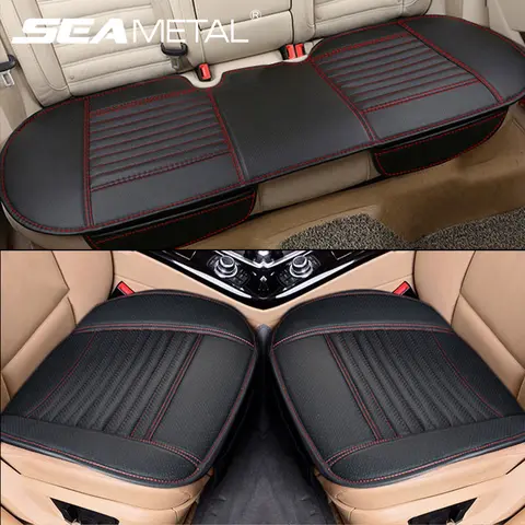 SEAMETAL PU 가죽 자동차 시트 커버 범용 차량 시트 쿠션 안티 슬립 의자 보호대 매트 방수 Sweatproof 표면