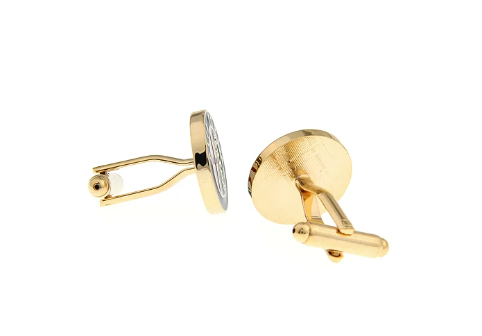 Car Cuff Links For Men Auto Mark Design Quality Brass Material Golden Color Cufflinks Wholesale&retail