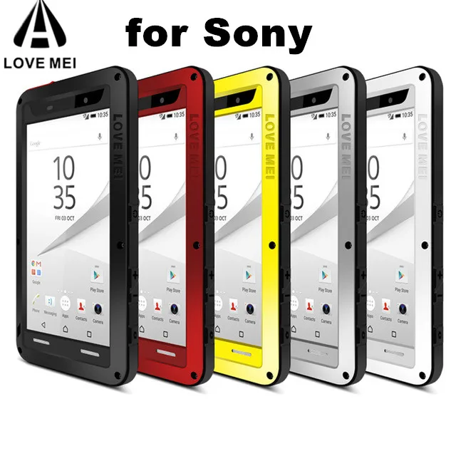 

Metal Armor Case for Sony Xperia XZ Premium XA1 XA2 Ultra Waterproof Case For Sony Z2 Z3 Z5 XZ1 XZ2 XZ3 X 10 1 II Compact Cover