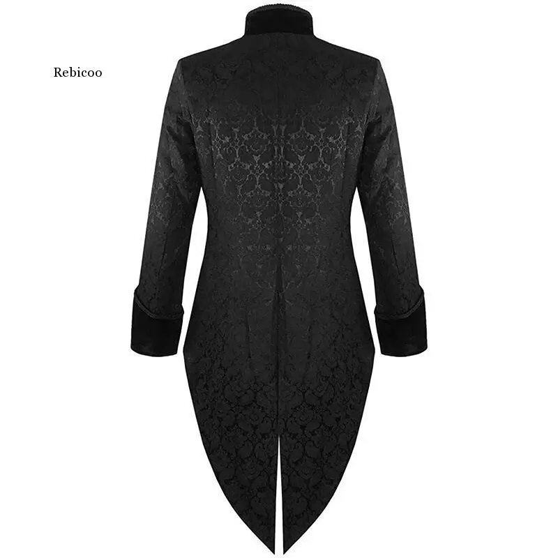 Men\'s New Coat Black Paisley Tailcoat Palace Prince Dinner Party Wedding Suits for Men Tuxedo Homme