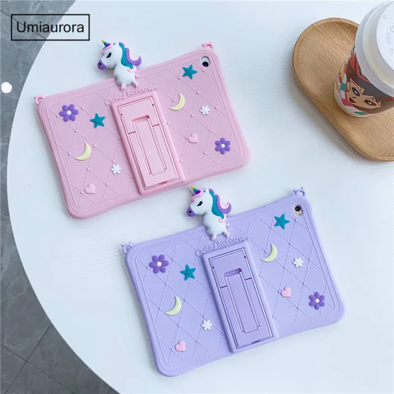 Silicone Cover for Huawei MediaPad T5 10 T5 8.0 M5 Lite 10 M6 8.4 10.1 10.8 Tablet Case Unicorn Kids for Huawei Matepad 10.4